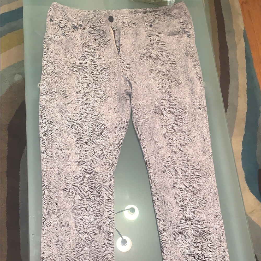 Textured Grey Slim Pants